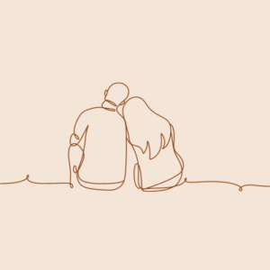 Connected figures silhouette